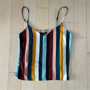 Forever 21 Rainbow Striped Tank Top